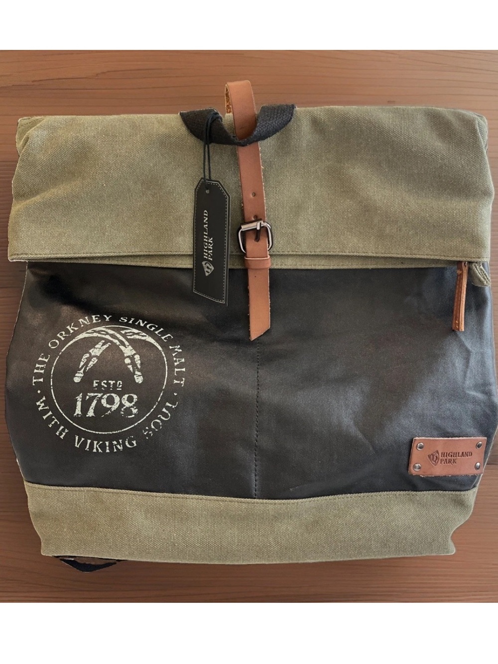 Highland Park "Serpent Head" Roll-Top Backpack Satchel